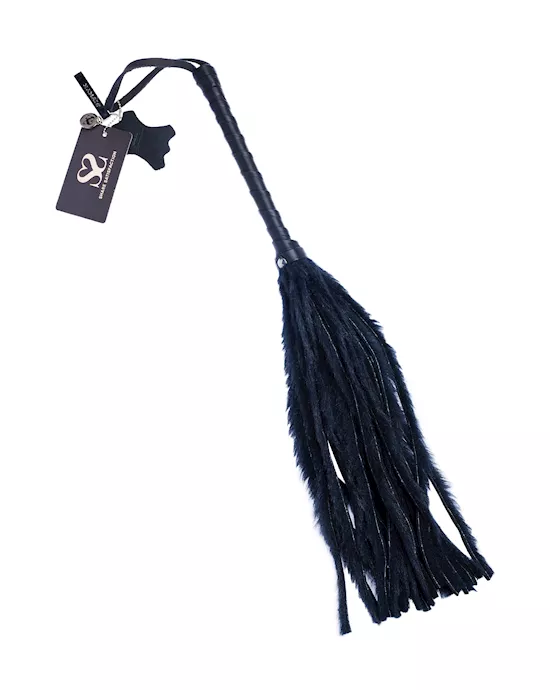 Bound X Faux Fur Flogger With Lambskin Handle