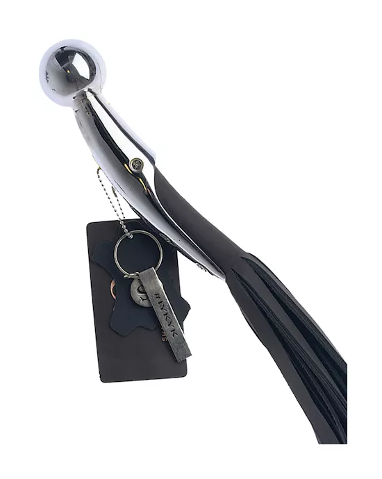 Bound X Nubuck Leather Flogger With Metal Handle
