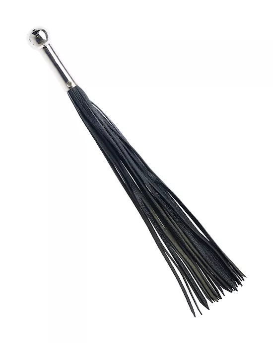 BoundXTexturedLeatherFloggerwithRoundMetalHandle