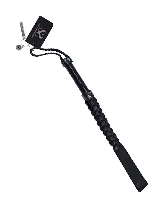 BoundXBraidedLeatherSlapperwithSpikes