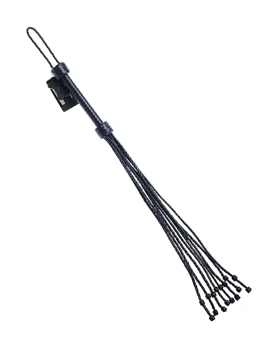 BoundXBraidedLeatherDoubleKnotFlogger