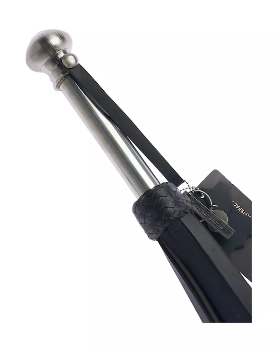 Bound X Heavy Duty Leather Flogger With Metal Handle