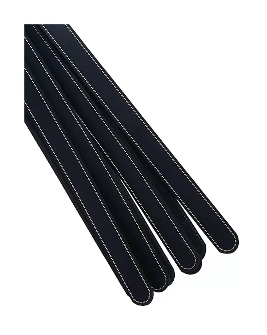Bound X Saddle Leather Wide Tail Flogger