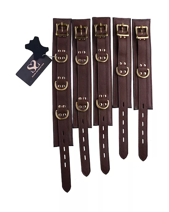 Bound X Calfskin Cuffs And Collar Set