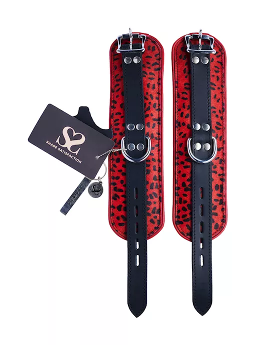 Bound X Leopard Print Hair-on Leather Cuffs
