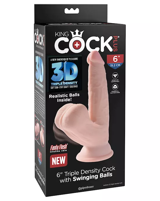 King Cock Triple Density Cock With Swinging Balls