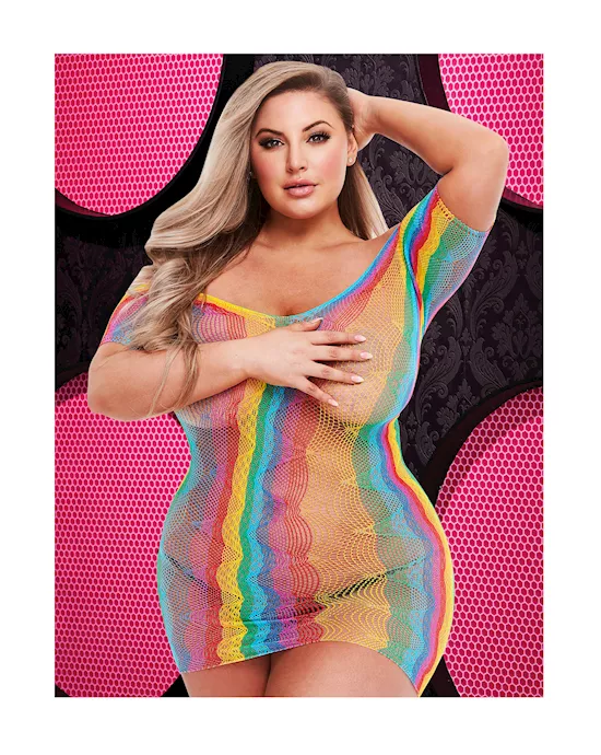 RAINBOWJACQUARDMINIDRESS