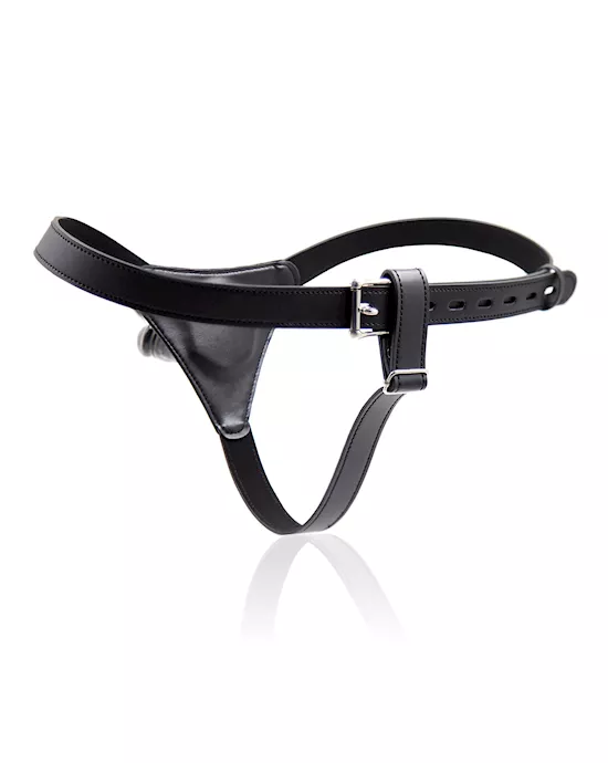 Thin Strap On Harness With Dildo