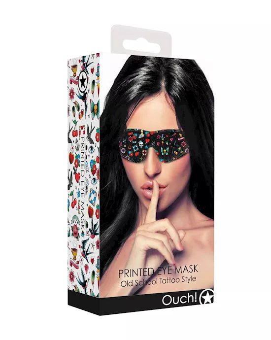 Printed Eye Mask - Old School Tattoo Style