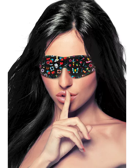 Printed Eye Mask - Old School Tattoo Style