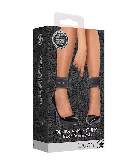 Denim Ankle Cuffs - Roughened Denim Style