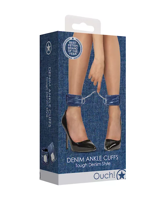 Denim Ankle Cuffs - Roughened Denim Style