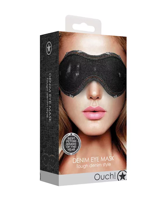 Denim Eye Mask - Roughened Denim Style