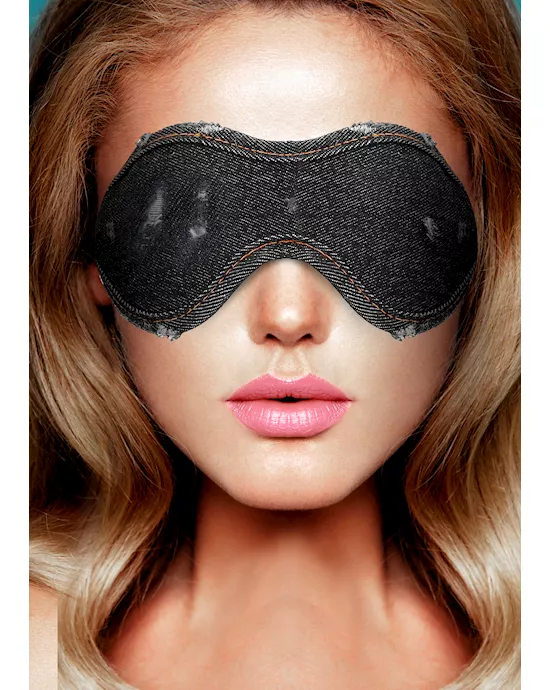 Denim Eye Mask - Roughened Denim Style