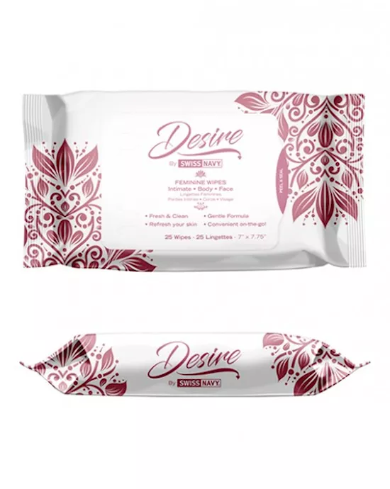 DesireUnscentedFeminineWipes25ct6ctDisplayBox