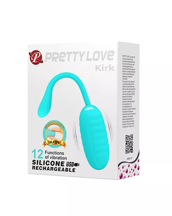 Kirk Liquid Silicone Remote Egg Vibrator - 7.7 Inch