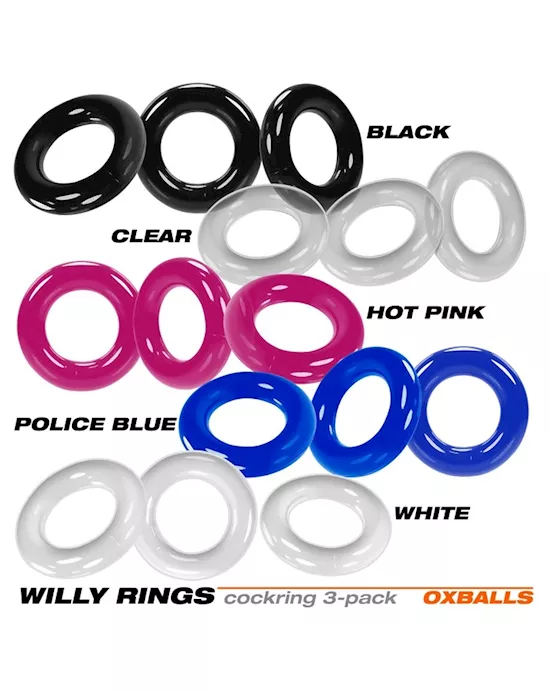 Willy Rings Cockring Pack - Set Of 3