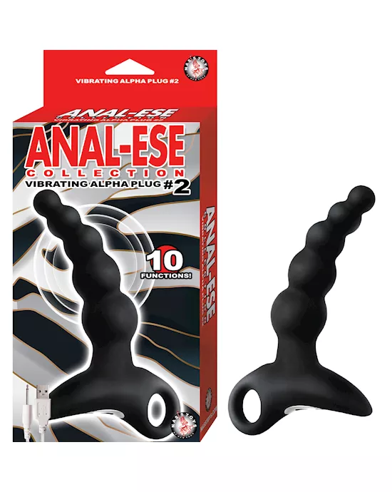 ANAL-ESECOLLECTIONVIBRATINGALPHAPLUGNo2-BLACK