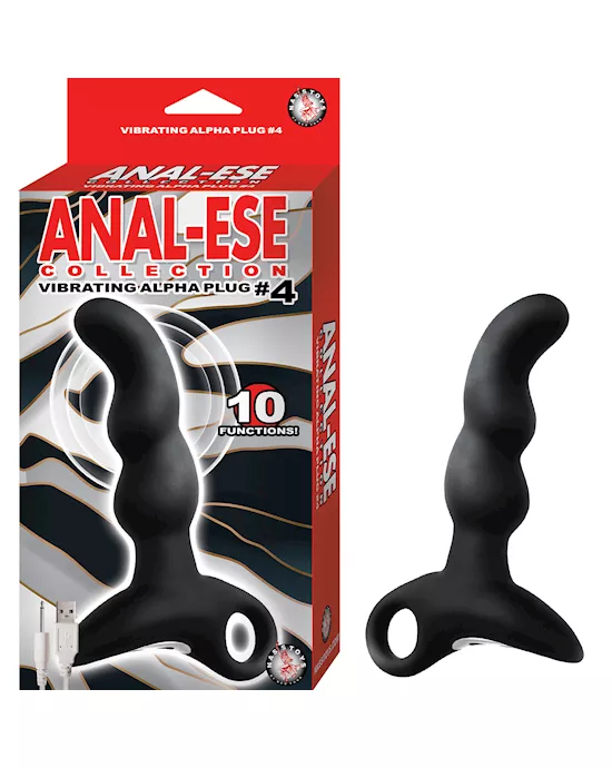 ANAL-ESECOLLECTIONVIBRATINGALPHAPLUGNo4-BLACK
