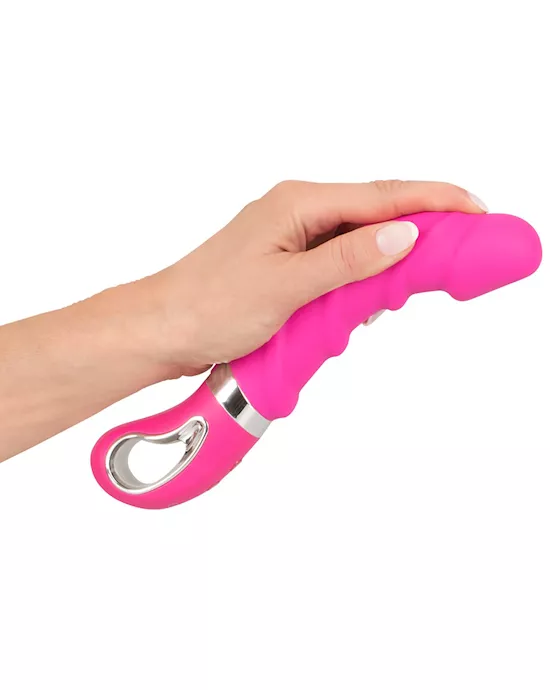 Sweet Smile Warming Soft Vibrator Pink - 8.9 Inch