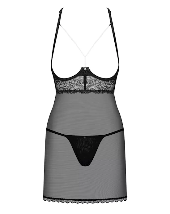 Obsessive Pearlove - Chemise And Thong