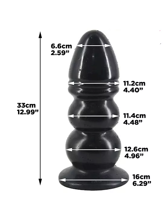 Tiered Giant 13 Inch Dildo Plug