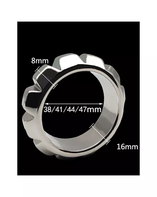 Kinki Tyrant Studded Steel Cock Ring