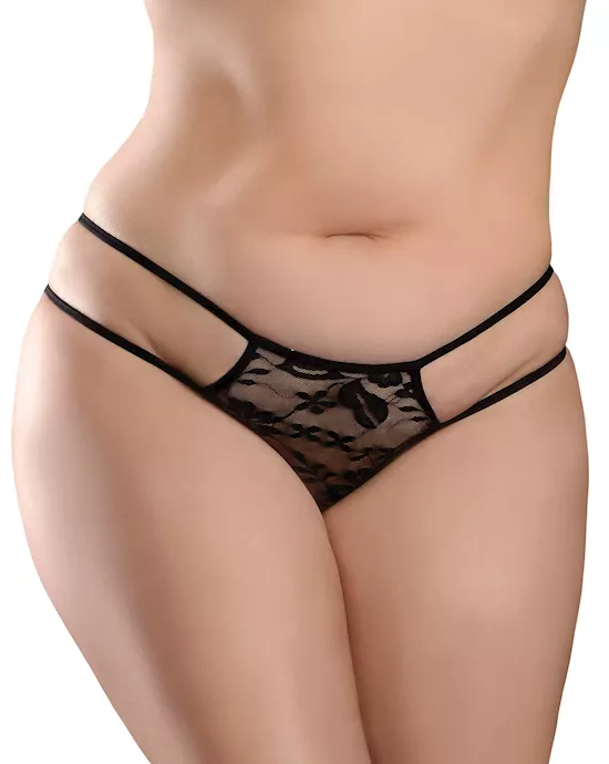 Hookup Panties Crotchless Pleasure Pearls - Os/xl