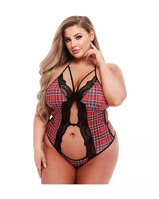 Schoolgirl Plaid Peekaboo Teddy