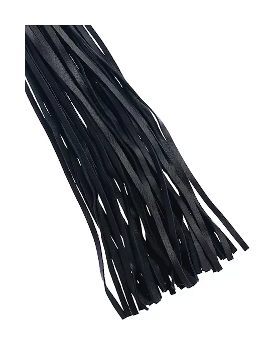 Bound X Leather Flogger With Patent Handle