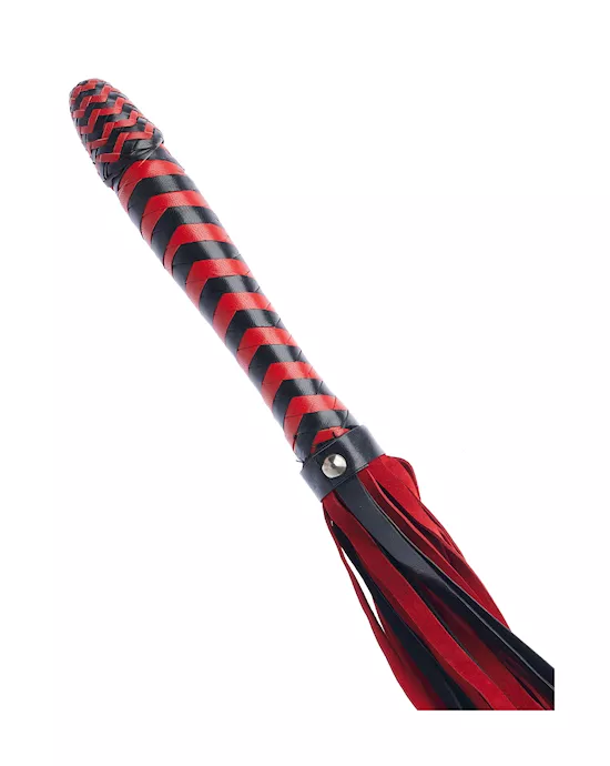 Bound X Suede Flogger With Tapered Handle