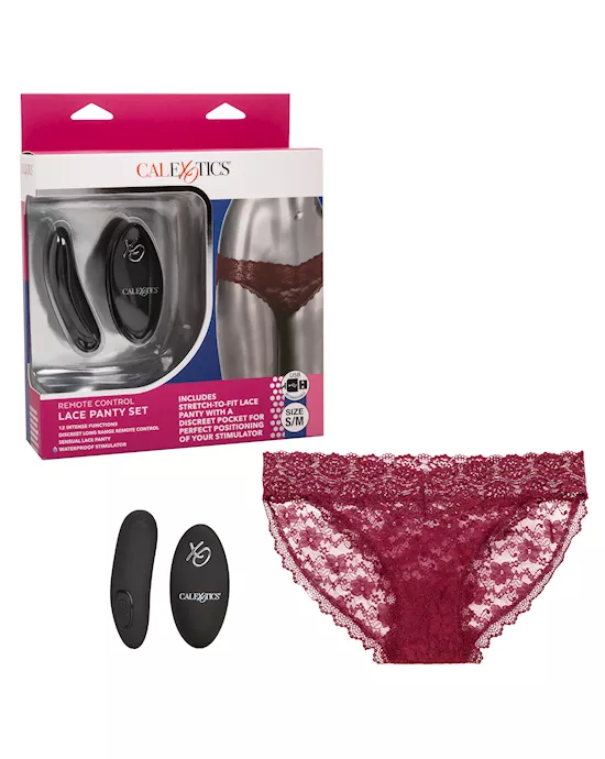 Remote Control Lace Panty Set - S/m