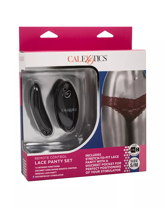 Remote Control Lace Panty Set - L/xl