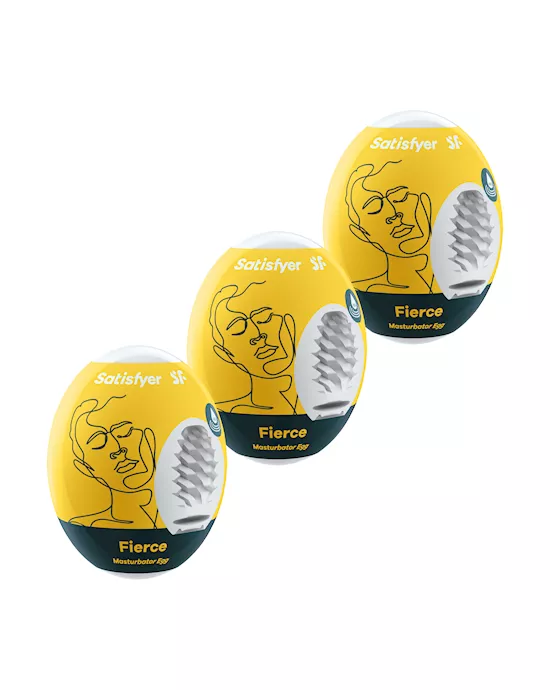 Satisfyer Masturbator Eggs - Set Of 3 - Fierce