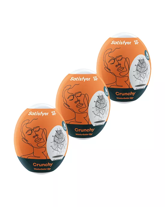 Satisfyer Masturbator Eggs - Set Of 3 - Crunchy