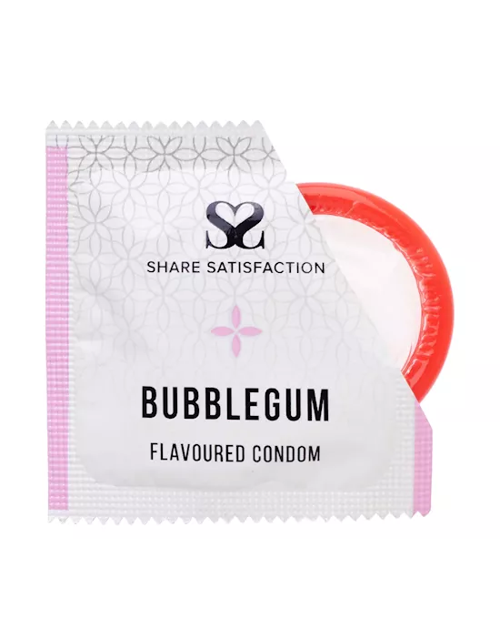 Share Satisfaction Bubblegum Flavoured Condom - Single