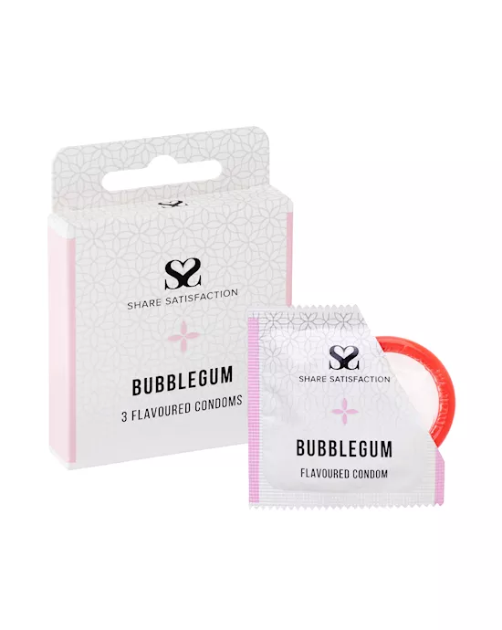 ShareSatisfactionBubblegumFlavouredCondom-3pack