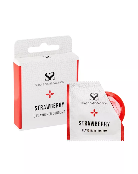 ShareSatisfactionStrawberryFlavouredCondom-3pack