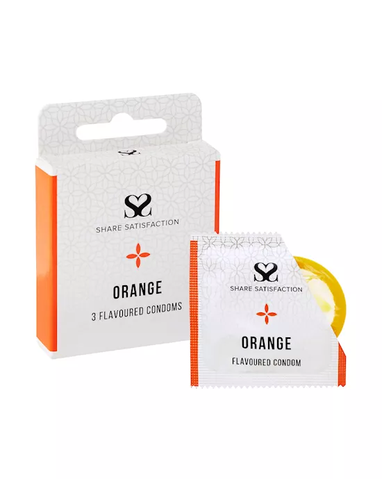 ShareSatisfactionOrangeFlavouredCondom-3pack