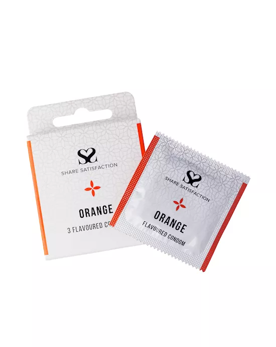 Share Satisfaction Orange Flavoured Condom - 3 Pack