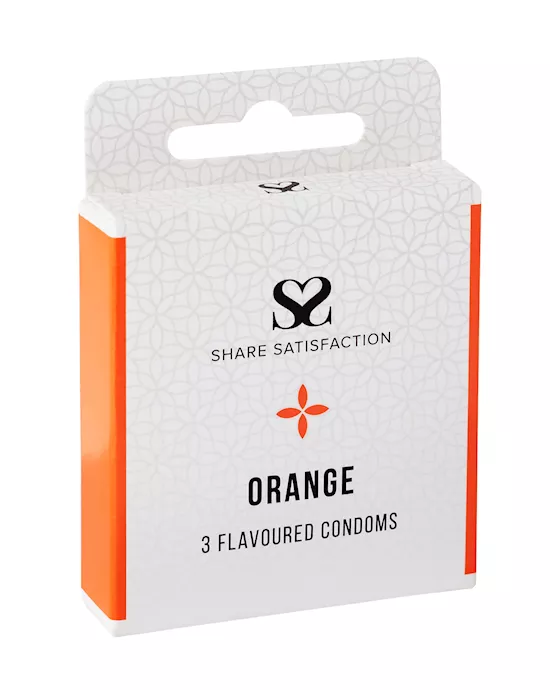 Share Satisfaction Orange Flavoured Condom - 3 Pack
