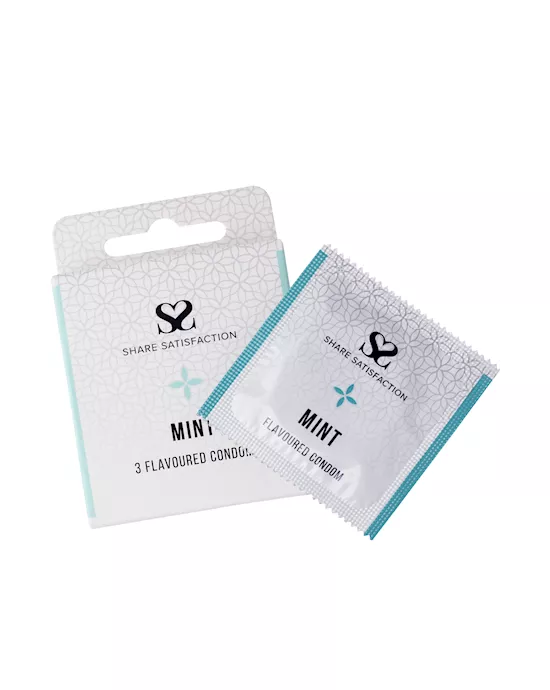 Share Satisfaction Mint Flavoured Condoms - 3 Pack