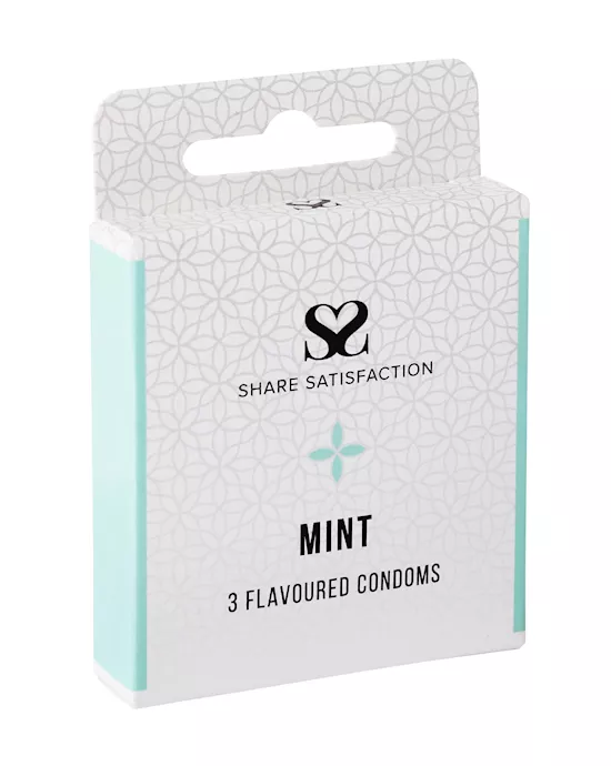 Share Satisfaction Mint Flavoured Condoms - 3 Pack