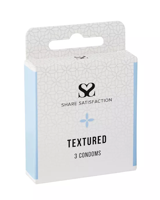 Share Satisfaction Textured Condoms - 3 Pack