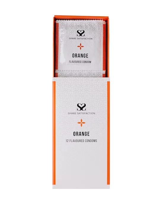 Share Satisfaction Orange Flavoured Condom - 12 Pack