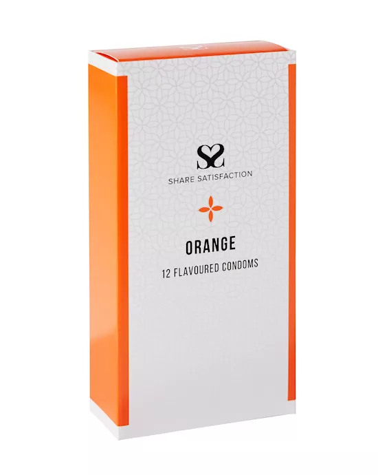 Share Satisfaction Orange Flavoured Condom - 12 Pack
