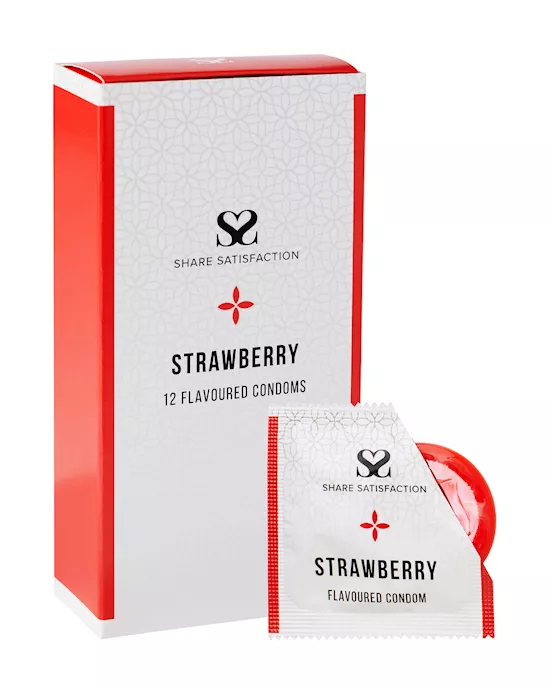 ShareSatisfactionStrawberryFlavouredCondom-12pack
