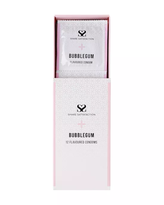 Share Satisfaction Bubblegum Flavoured Condom - 12 Pack
