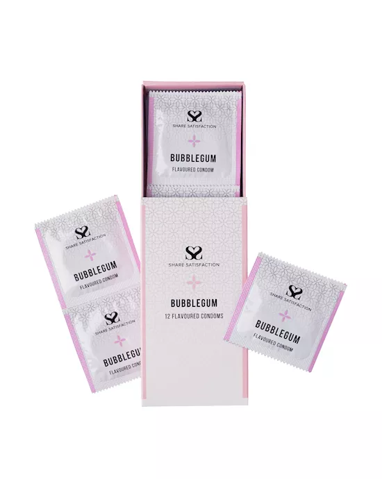 Share Satisfaction Bubblegum Flavoured Condom - 12 Pack