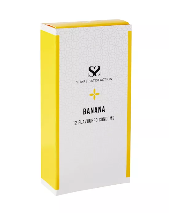 Share Satisfaction Banana Flavoured Condoms - 12 Pack